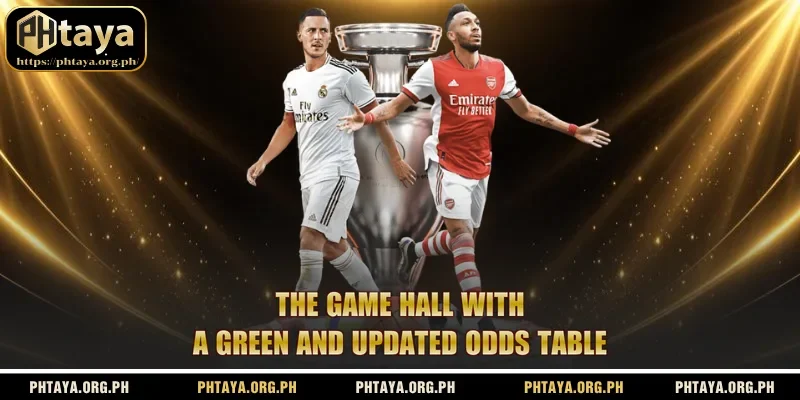 The game hall with a green and updated odds table